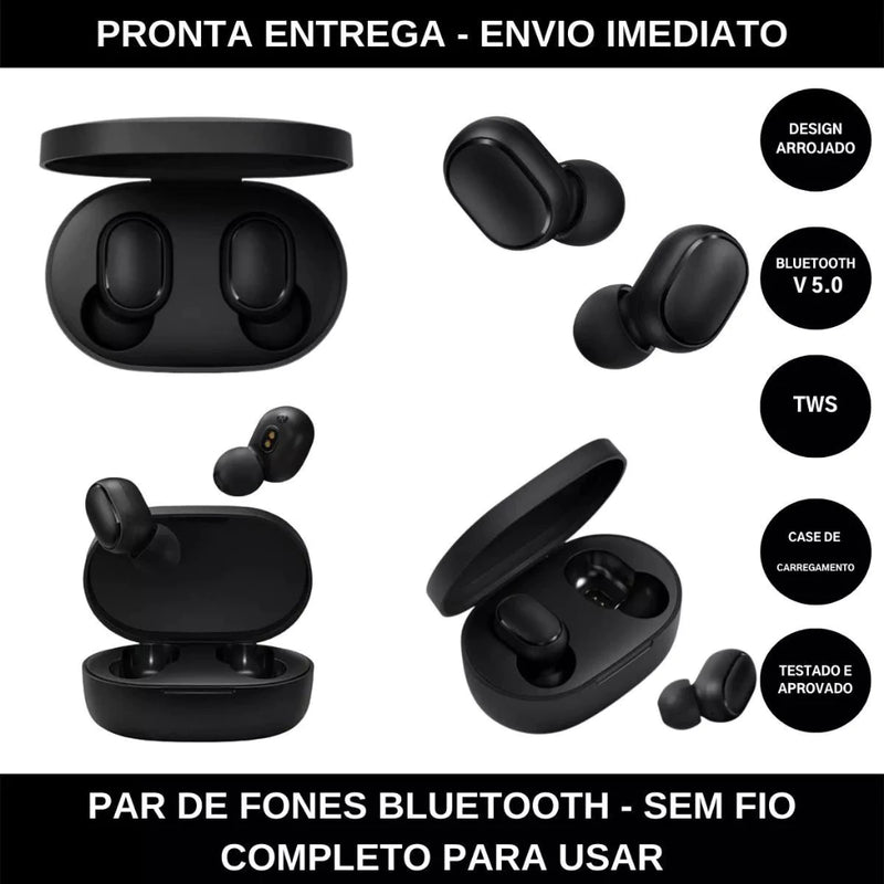 Fone Sem Fio Bluetooth com Sensor LED